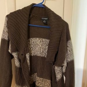 Two tone brown Pacific Heights cardigan